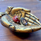 Gold Prayer Hands Trinket Dish/Incense Holder from Bali