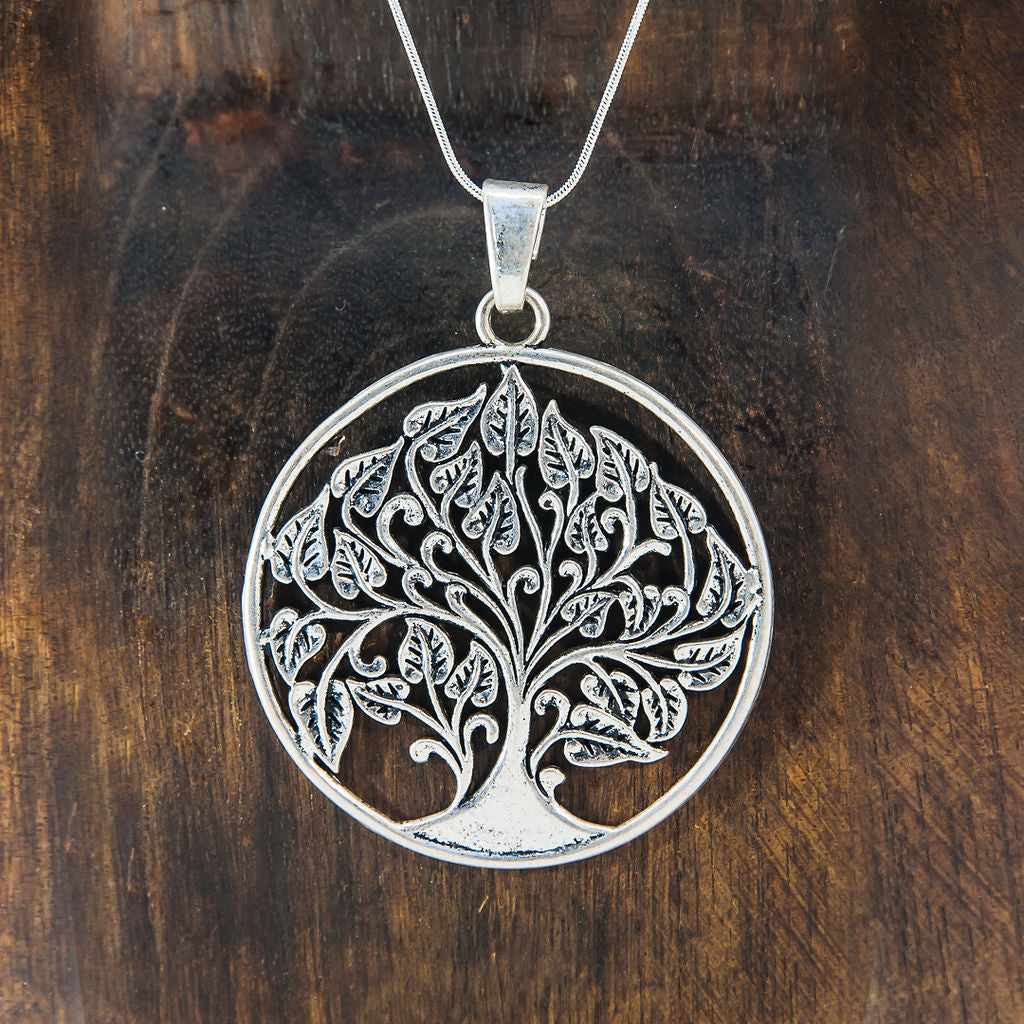 Large Tree of Life Necklace Metal
