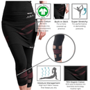 Lotus Yoga Skirt Capri Pants - Organic, Black