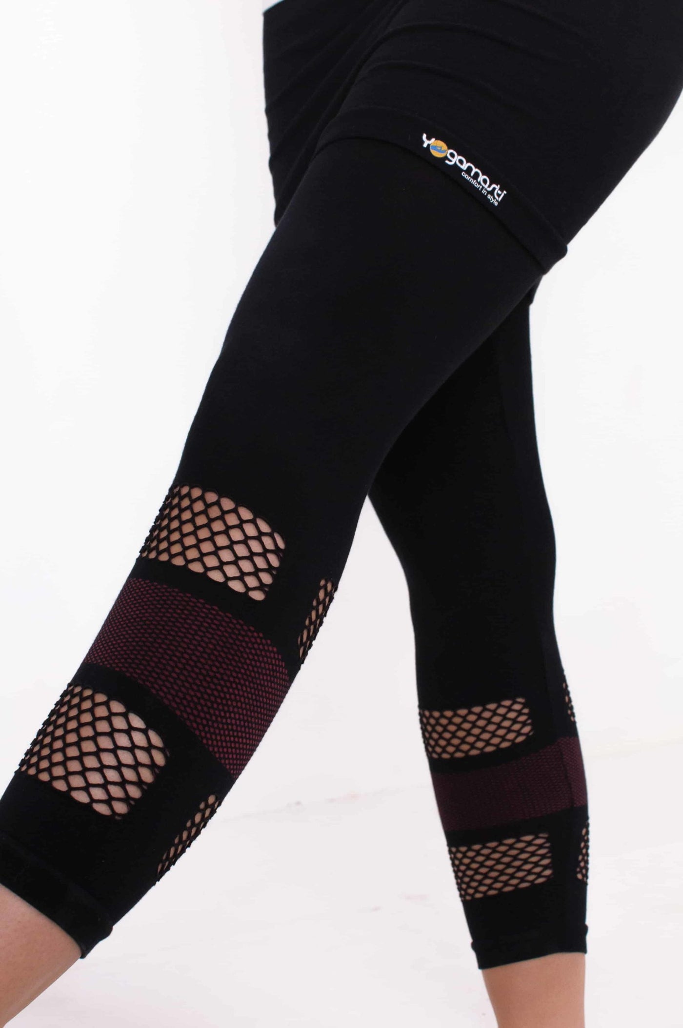 Lotus Yoga Skirt Capri Pants - Organic, Black