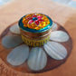 Natural Solid Perfume In Enamel Tin - Nag Champa, Sandalwood, Jasmine