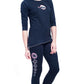 Om Chakra Yoga Legging Outfit - Black, Embroidery, Organic