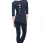 Om Chakra Yoga Legging Outfit - Black, Embroidery, Organic