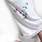 Om Shanti Yoga Pants For Women - White/Blue