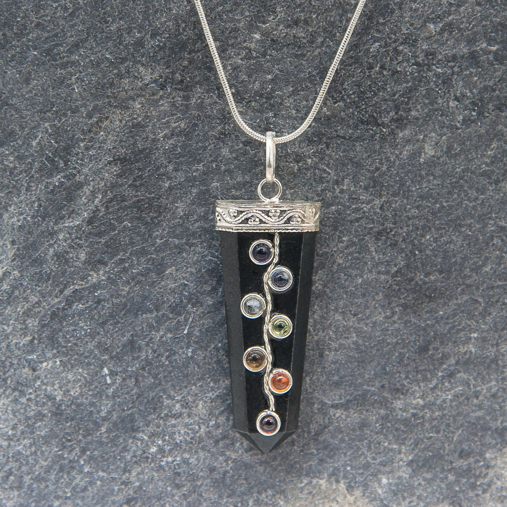 Onyx with Multiple Stone Necklace