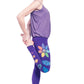 Organic Chakra Leggings, Hand Painted, Purple