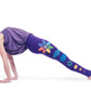 Organic Chakra Leggings, Hand Painted, Purple