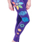 Organic Chakra Leggings, Hand Painted, Purple