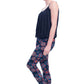 Organic Mandala Leggings, Adjustable Length, Black