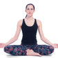 Organic Mandala Leggings, Adjustable Length, Black
