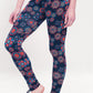 Organic Mandala Leggings, Adjustable Length, Black