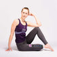 Synergy Chakra Grey Yoga Leggings - Cotton, Handpainted
