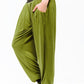 Vinayasa Baggy Yoga Pants - Harem Pants Style, Olive/Black