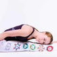 White Chakra Yoga Pants - Hand Painted, Boot Cut