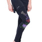 Women’s Buddha Mantra Skirt Leggings, Black, Handpainted