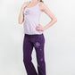 Women’s Om Organic Pants – Maori Print, Purple