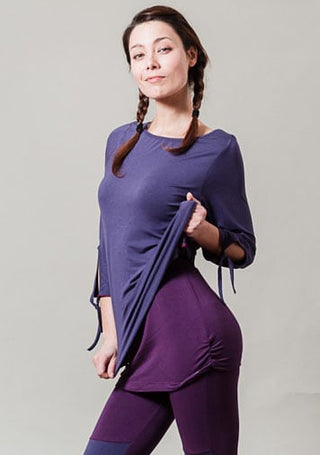 Yoga Skirt Leggings For Women Plum/Purple - UK 12-14, Plum purple