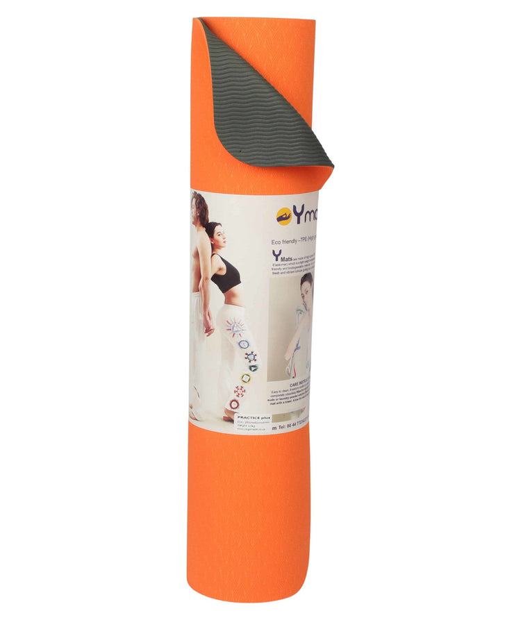 Practice Sticky Yoga Mat 6mm - Orange/Olive