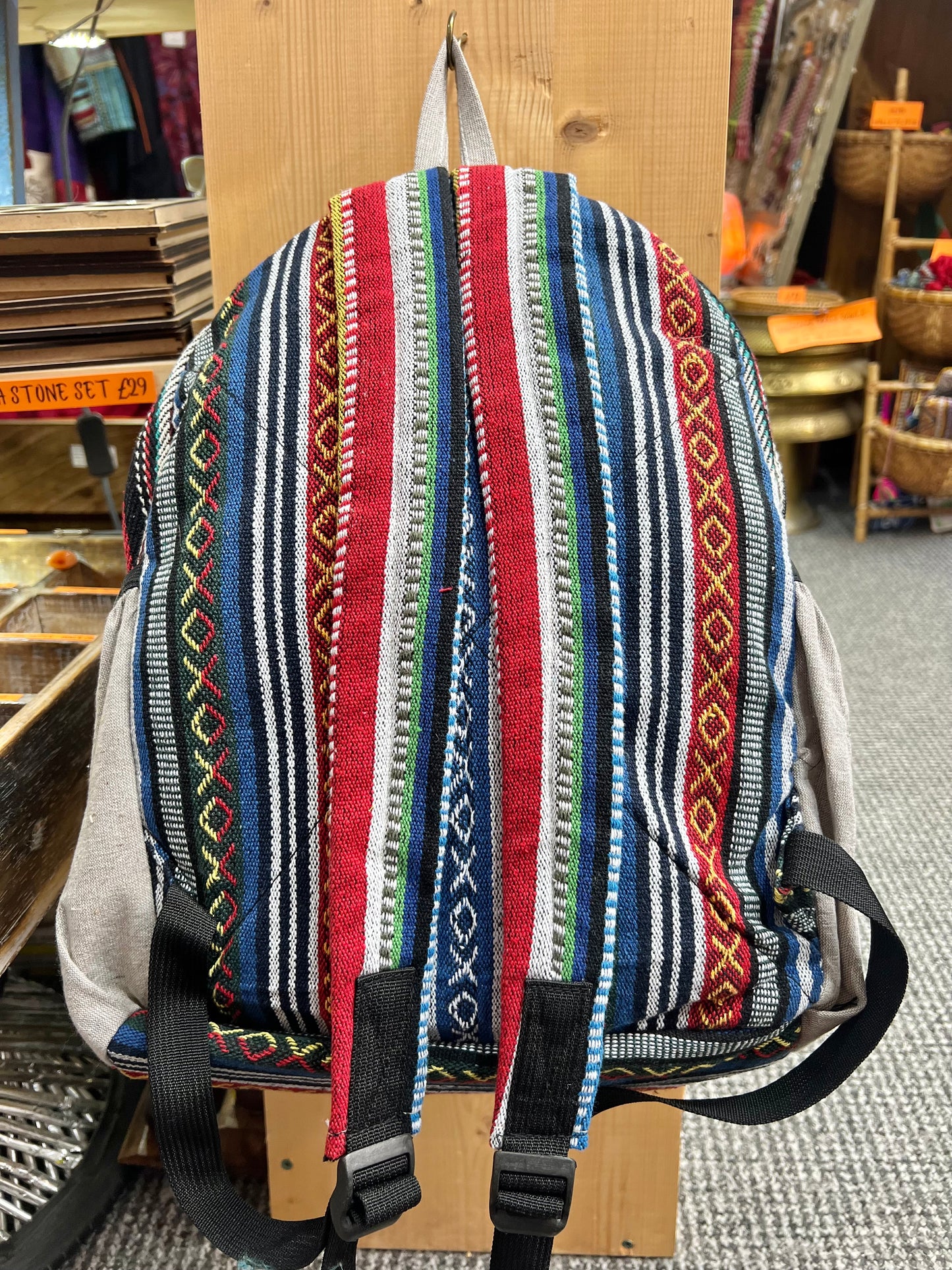 Hemp Backpack - Multicoloured - Made in Nepal