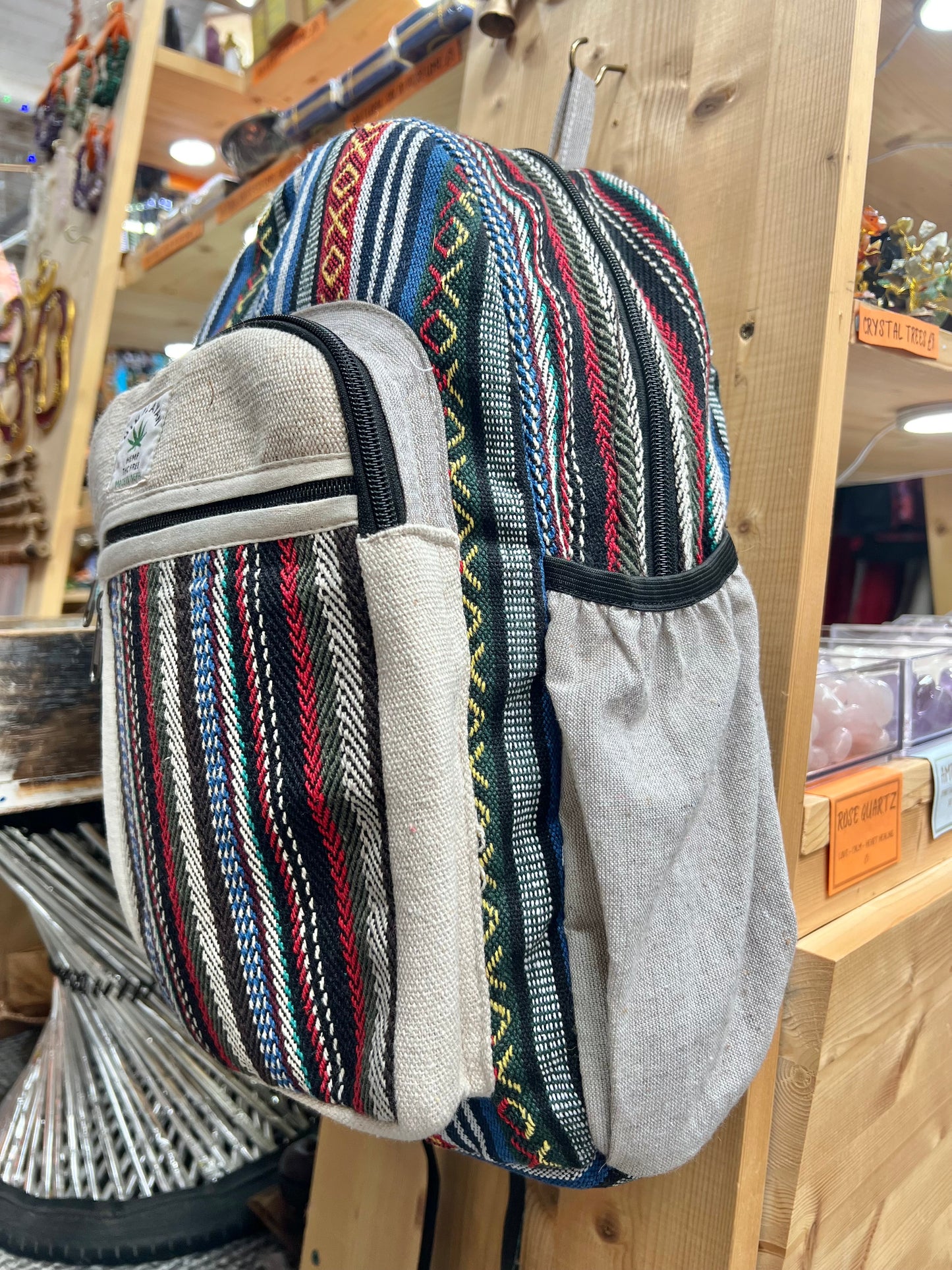 Hemp Backpack - Multicoloured - Made in Nepal