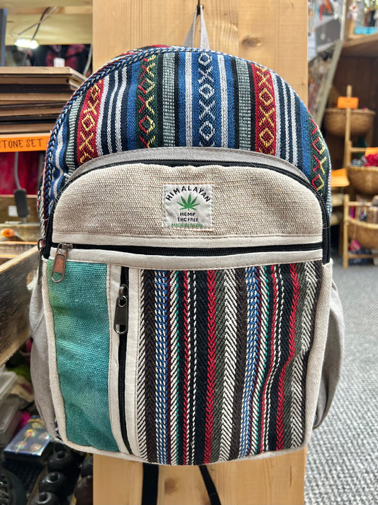 Hemp Backpack - Multicoloured - Made in Nepal