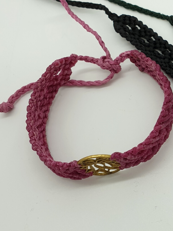 Macrame Lotus Yoga Bracelet Or Anklet - Random Colour