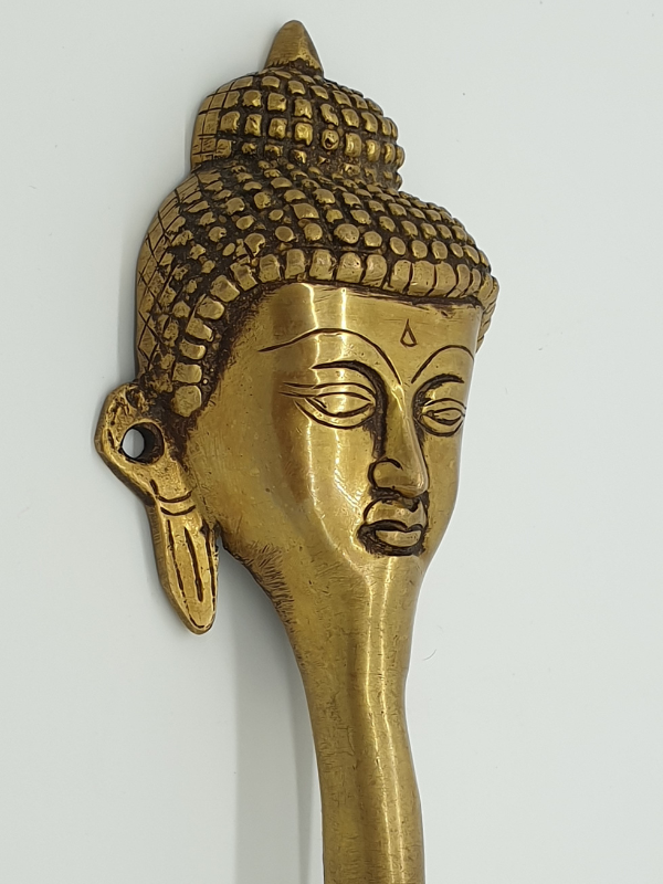 Buddha Head Door Handle - Handmade Traditional Nepalese Brass