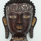 Carved Buddha Head Mask Wall Hanging - Ceramic, Hand Engraved