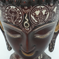 Carved Buddha Head Mask Wall Hanging - Ceramic, Hand Engraved
