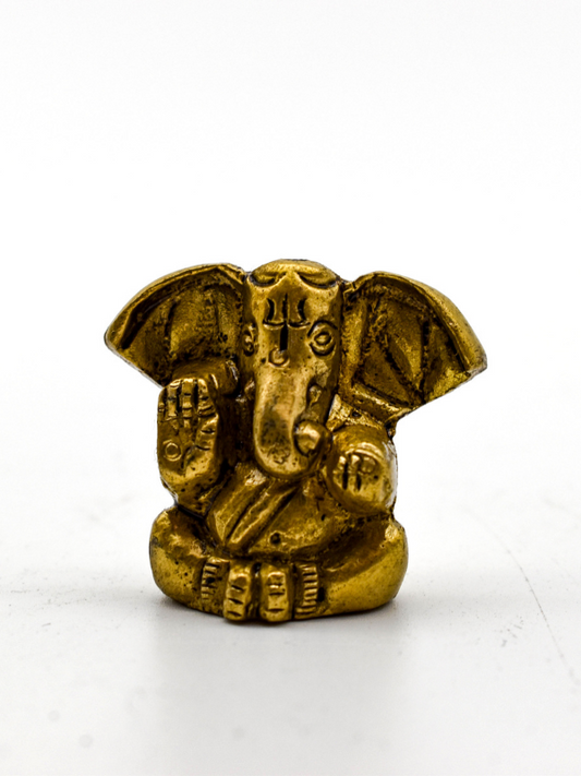 Mini Ganesha Incense Holder/Statue - Bronze