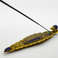 Gold Elephant Incense Holder With Mosaic Detail