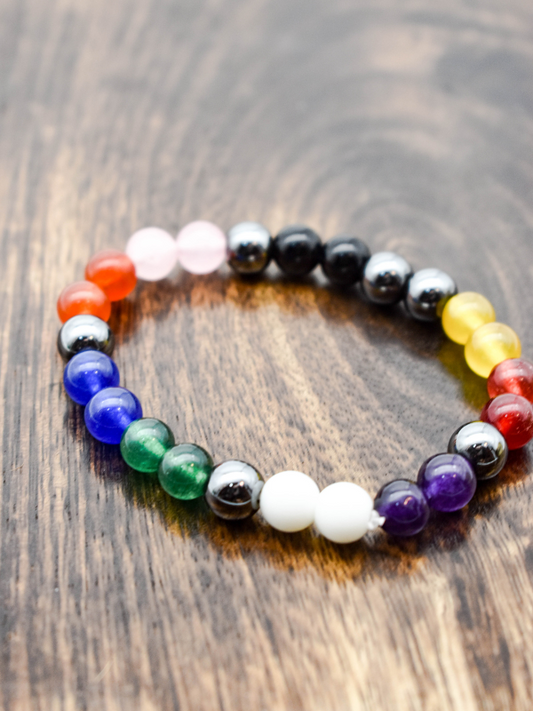 Mixed Stone Yoga Bracelet For Crystal Healing & Meditation