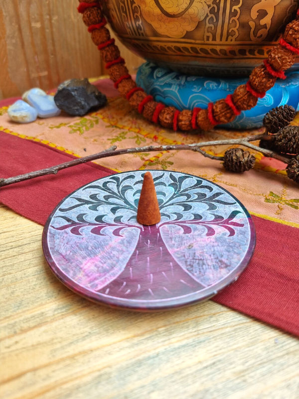 Hand Carved Stone Tree Of Life Incense Holder